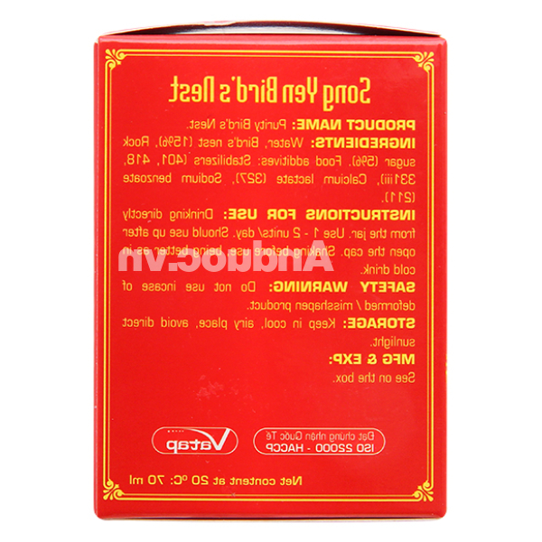 Nước Yến nguyên chất Song Yến hũ 70ml