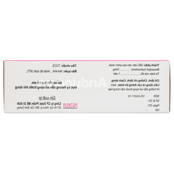 Hezepril 10 trị tăng huyết áp, suy tim sung huyết (6 vỉ x 10 viên)