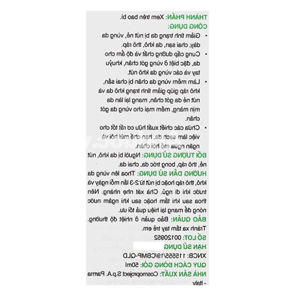 Kem Medicosh Callucare giảm nứt gót và ngừa chai sạn tuýp 50ml