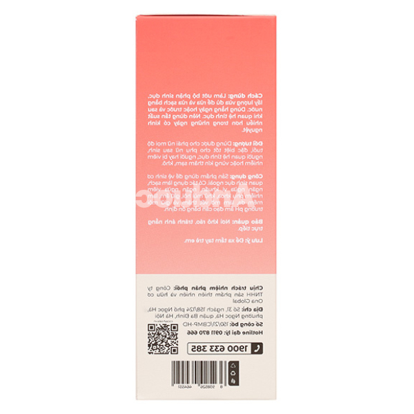 Gel vệ sinh phụ nữ X2 Nano Nghệ hương đào làm sạch ngừa viêm nhiễm chai 150ml