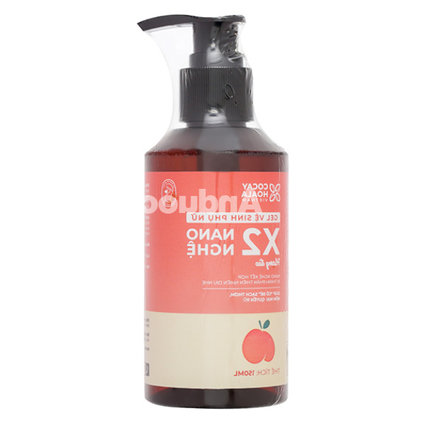 Gel vệ sinh phụ nữ X2 Nano Nghệ hương đào làm sạch ngừa viêm nhiễm chai 150ml
