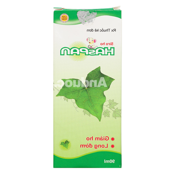Siro ho Haspan giảm ho, long đờm, làm loãng chất nhầy đường hô hấp chai 90ml
