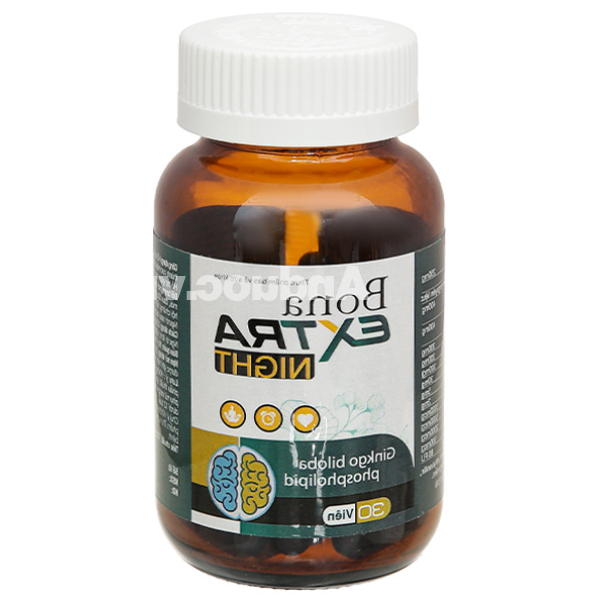 Bona Extra Night hỗ trợ hoạt huyết, tăng cường tuần hoàn máu não lọ 30 viên