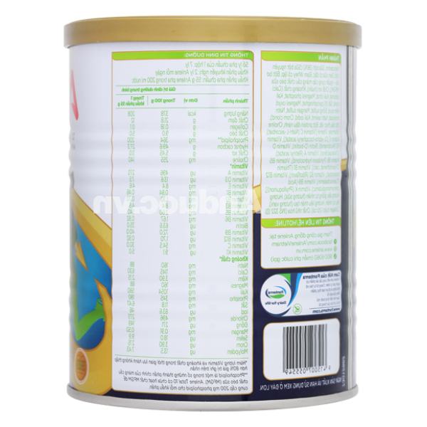 Sữa bột Anlene Total 10 bổ sung dưỡng chất cho người trên 40 tuổi hương vani lon 400g
