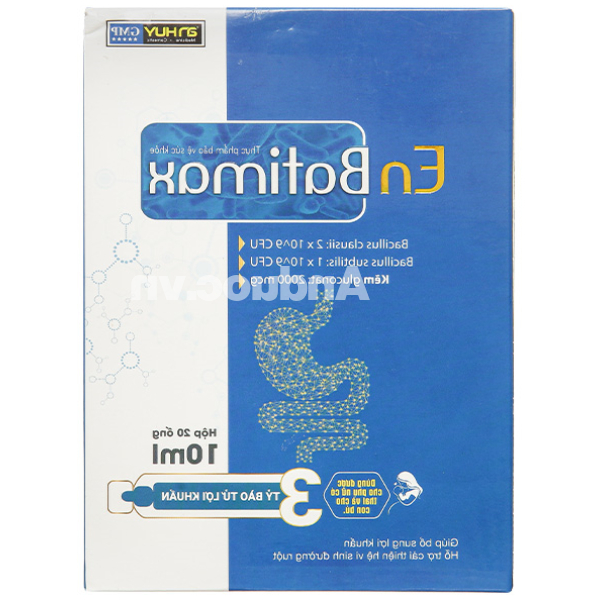 Men vi sinh EnBatimax giúp bổ sung lợi khuẩn hộp 20 ống x 10ml