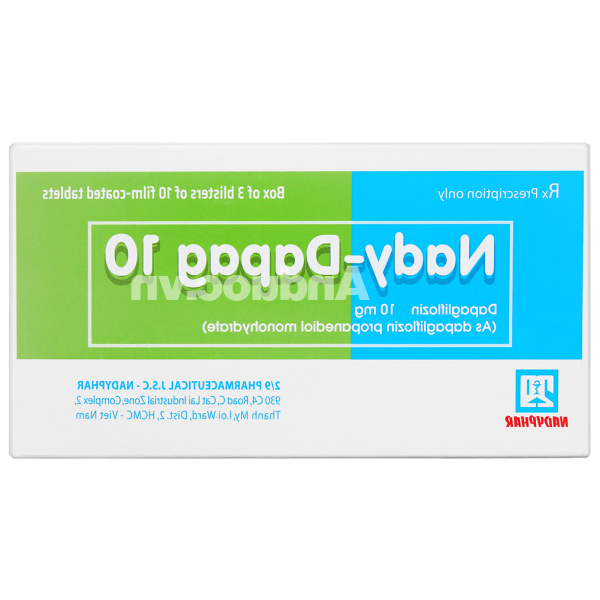 Nady-Dapag 10 trị đái tháo đường tuýp 2 (3 vỉ x 10 viên)
