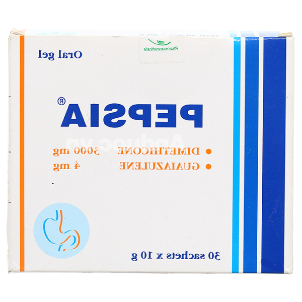 Gel uống Pepsia trị chứng đầy hơi, ợ nóng (30 gói x 10g)