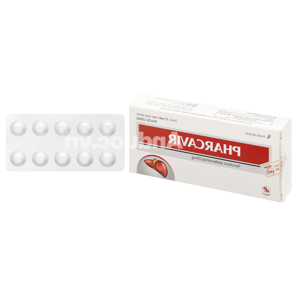 Pharcavir 25mg trị viêm gan siêu vi B mạn tính (3 vỉ x 10 viên)