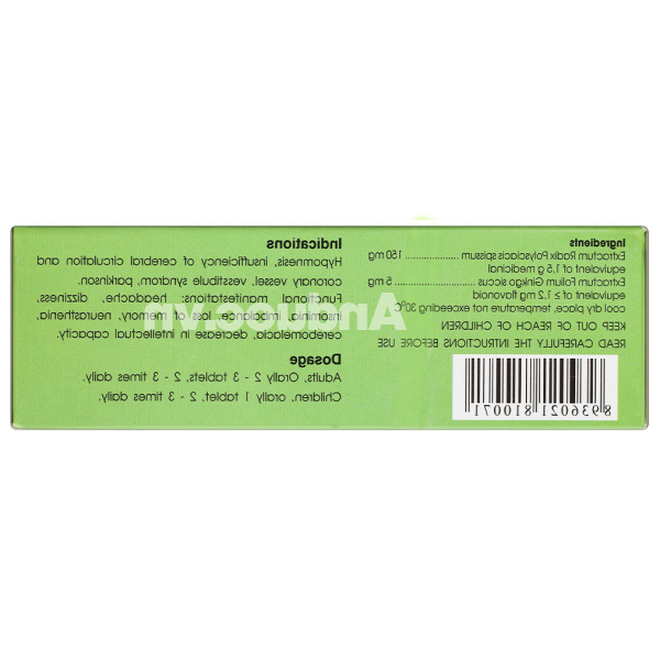 Hoạt huyết dưỡng não Dutamginko trị thiểu năng tuần hoàn não (5 vỉ x 20 viên)