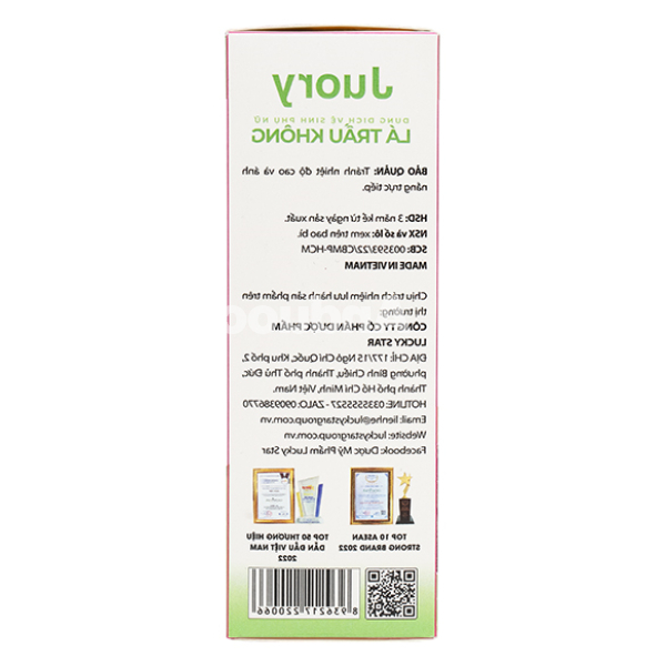 Dung dịch vệ sinh phụ nữ Lucky Star Juory Lá Trầu Không khử mùi chai 180ml