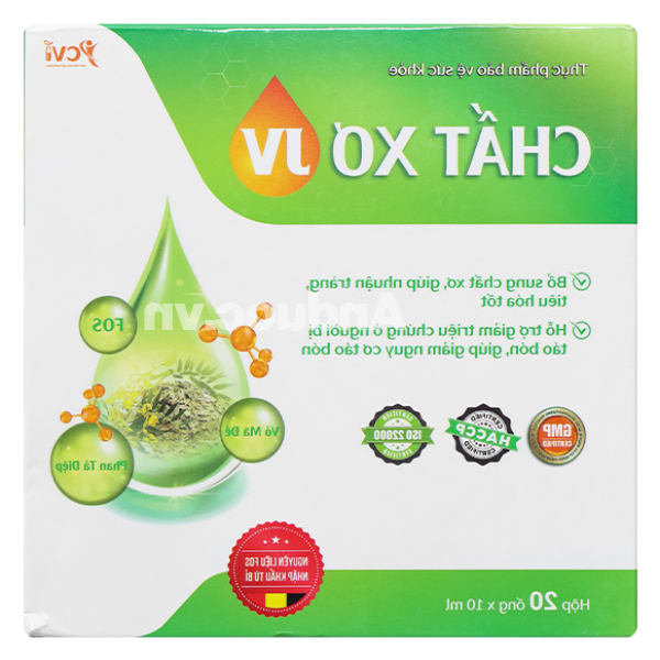 Dung dịch chất xơ JV bổ sung chất xơ, hỗ trợ giảm táo bón hộp 20 ống x 10ml