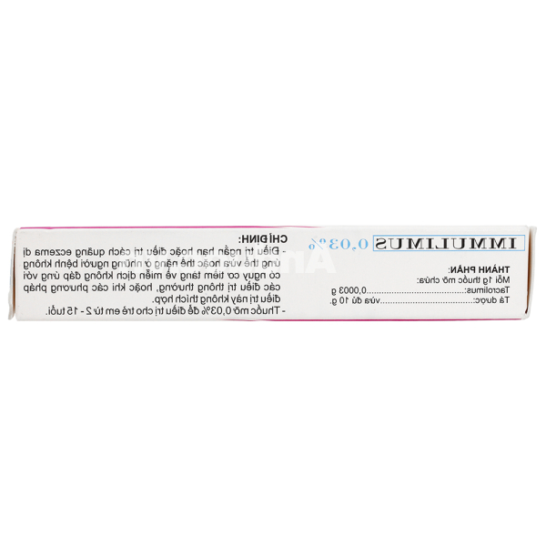 Thuốc mỡ bôi da Immulimus 0.03% trị eczema tuýp 10g