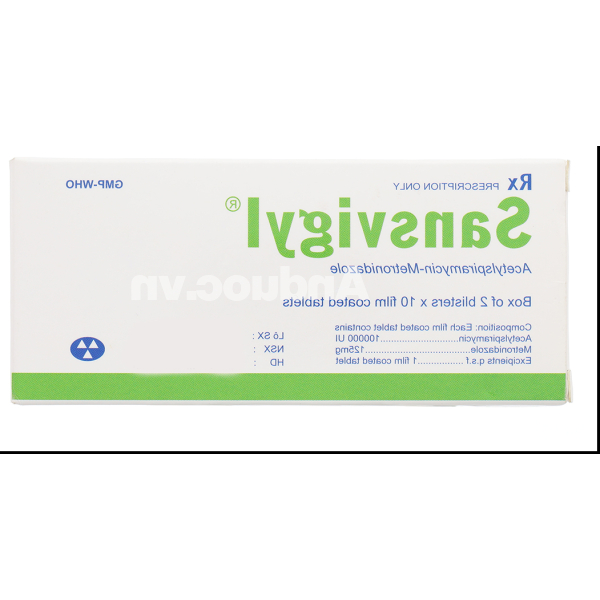 Sansvigyl Hà Tây trị các bệnh nhiễm trùng về răng, miệng (2 vỉ x 10 viên)