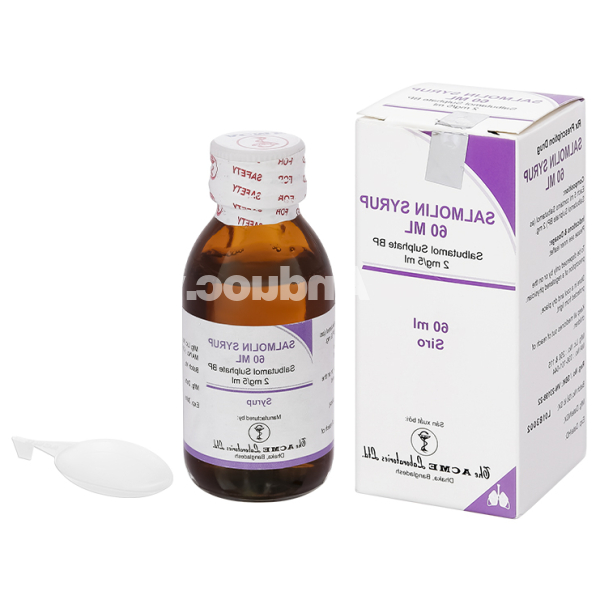 Salmolin Syrup 2mg/5ml trị bệnh hen, co thắt phế quản chai 60ml