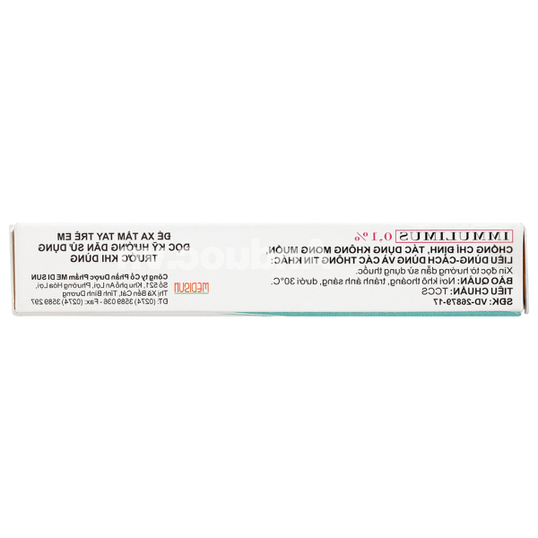 Thuốc mỡ bôi da Immulimus 0.1% trị eczema tuýp 10g