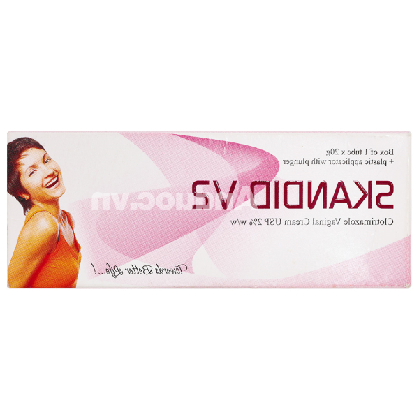 Kem bôi âm đạo Skandid V2 2% trị viêm âm đạo do nấm Candida tuýp 20g