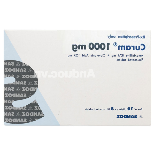 Curam 1000mg trị nhiễm khuẩn (10 vỉ x 8 viên)