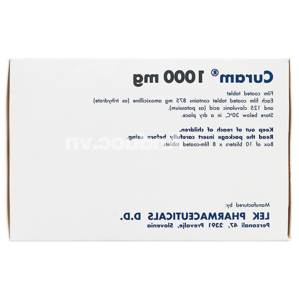 Curam 1000mg trị nhiễm khuẩn (10 vỉ x 8 viên)