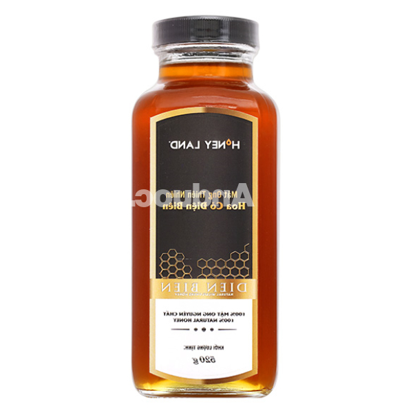 Mật ong thiên nhiên Hoa Cỏ Điện Biên Honey Land chai 520g