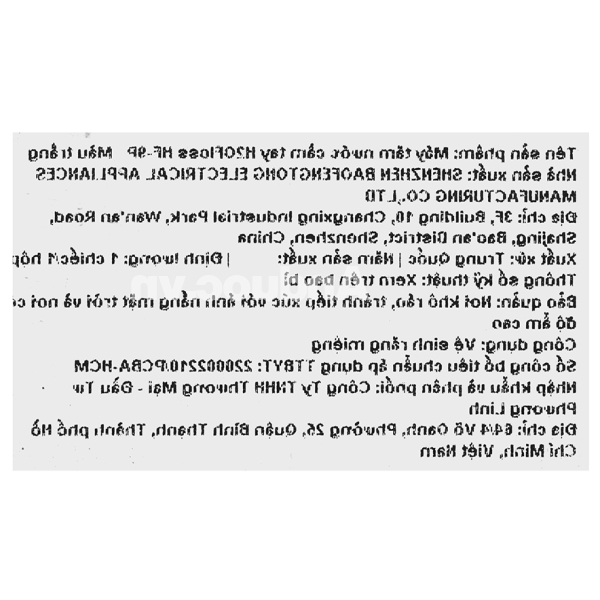 Máy tăm nước cầm tay H2ofloss HF-9P