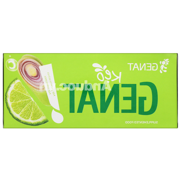 Kẹo ngậm Genat Lime and Lemongrass candy Chanh Sả hộp 100 viên