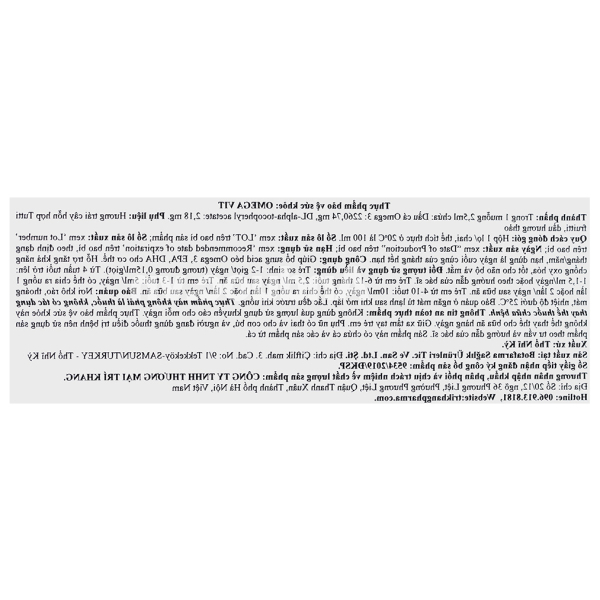 Siro dầu cá Omega Vit bổ sung khoáng chất, tăng khả năng chống oxy hoá chai 100ml